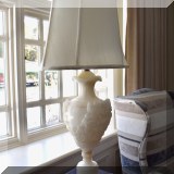 DL03. Alabaster lamp. 32”h 